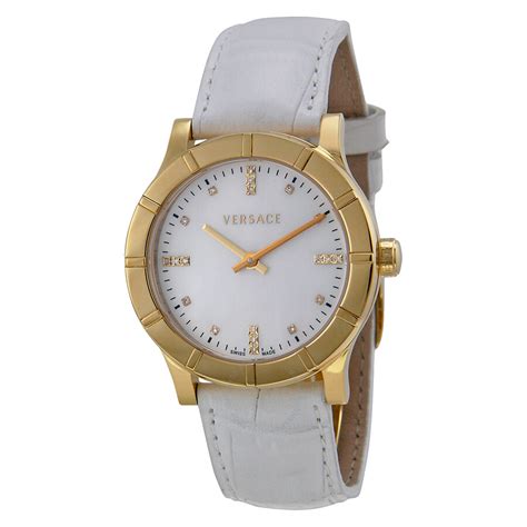 versace watch acron lady|Versace Acron Lady White Dial White Leather Ladies Watch .